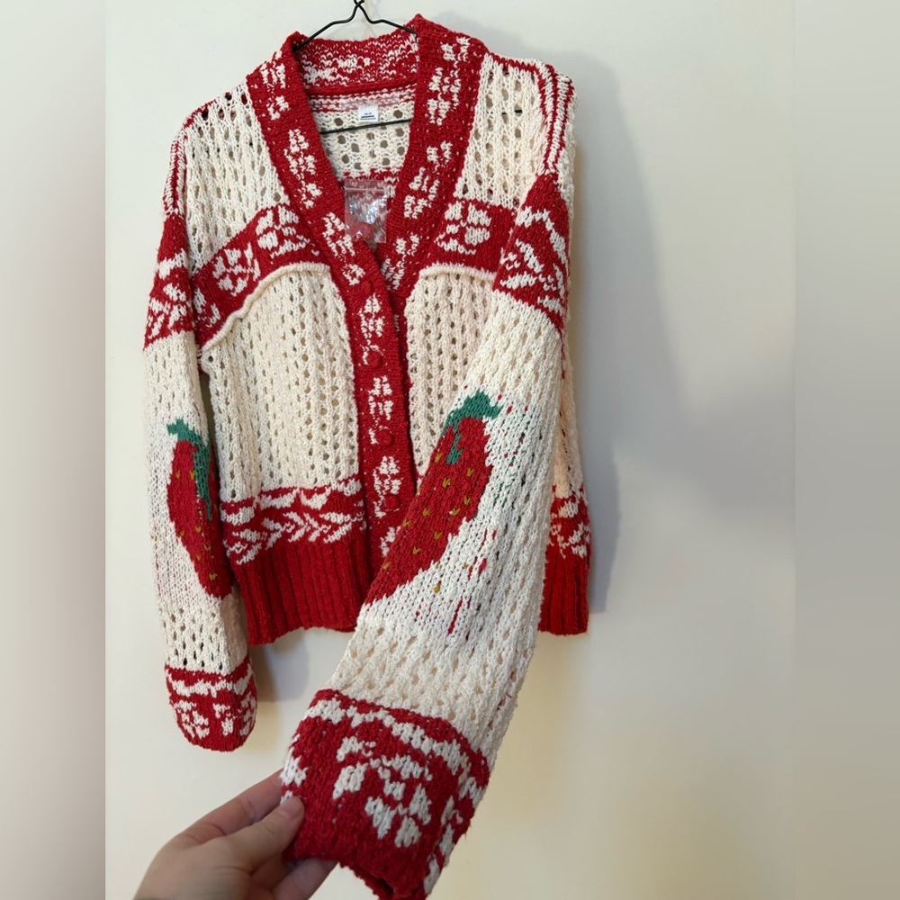 NWOT Urban Outfitters Kimchi Blue Libby Oversized Fairisle Knit Cardigan Size XS - Picture 11 of 16